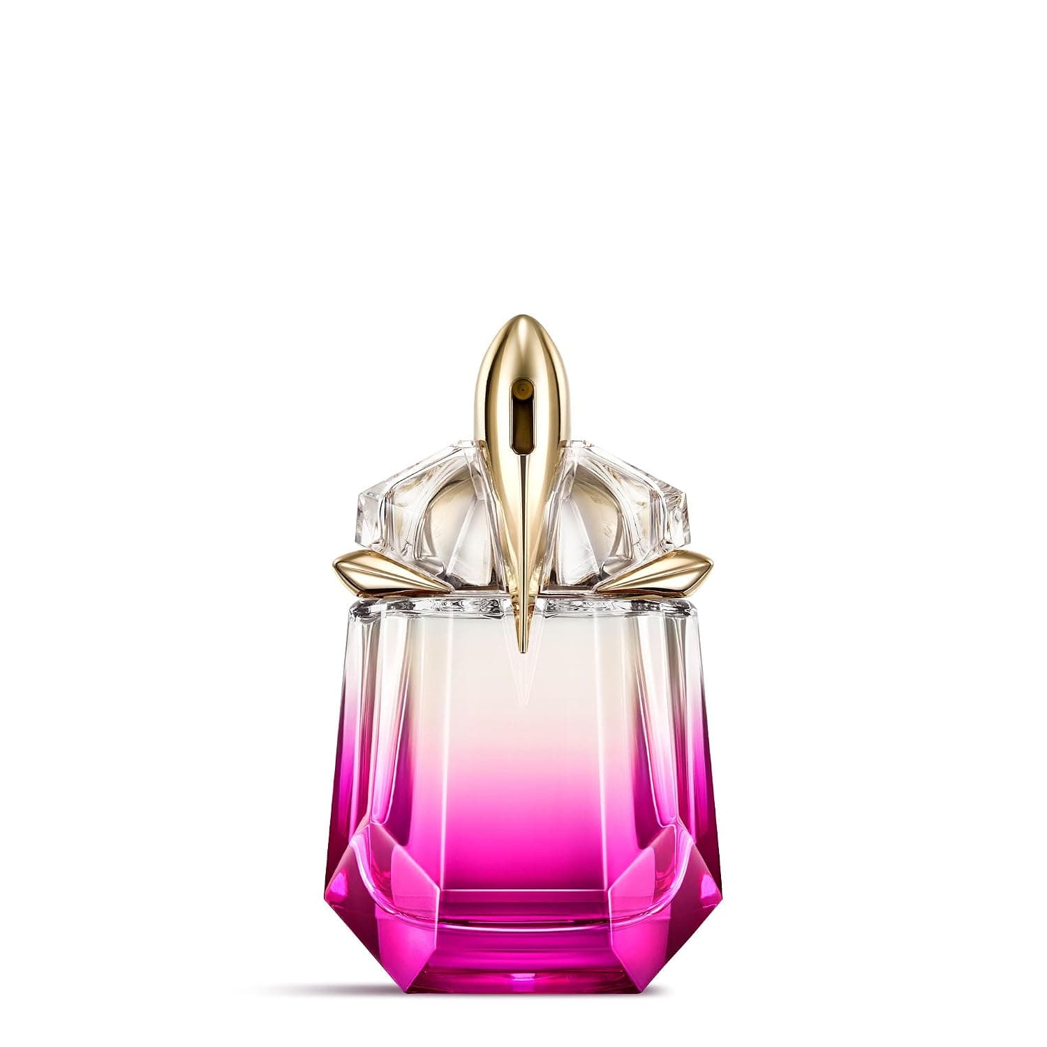 Mugler Alien Pulp Eau de Parfum, kantiger Flakon mit rosa Farbverlauf und goldenem Verschluss