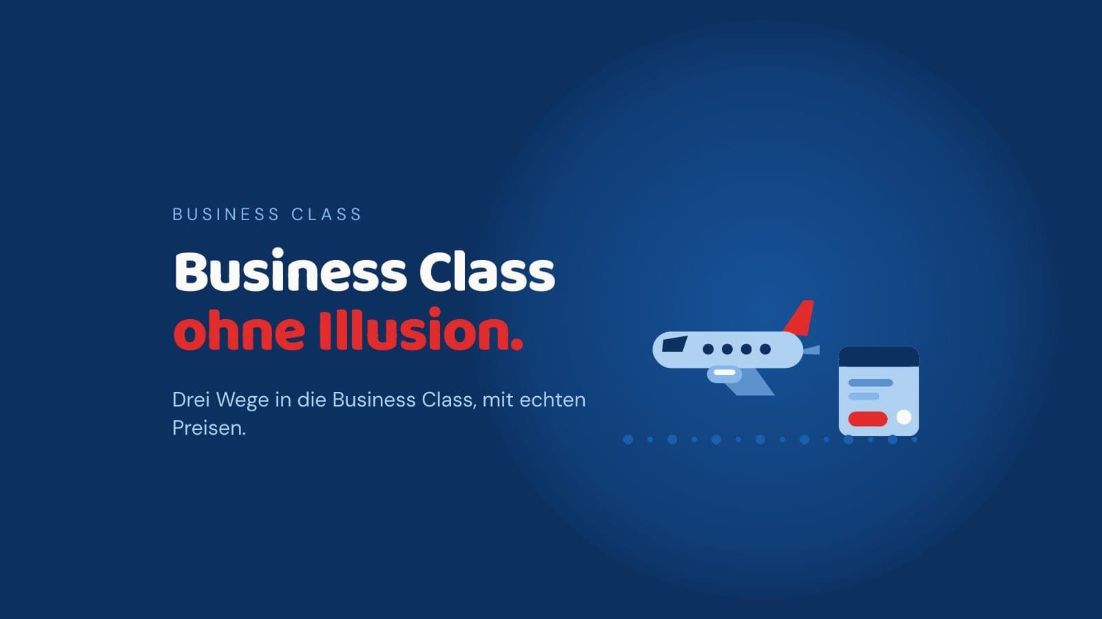 Flugzeug und Bordkarte als Grafik im Hey Jendrik Stil vor dunkelblauem Hintergrund